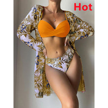 Load image into Gallery viewer, Bikini Set Women Three Pieces Swimsuit Cover Up Swimwear