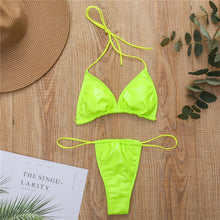 Load image into Gallery viewer, Bikini Sexy Triangle Adjust Swimwear Women Bathing Suit Hollow Out