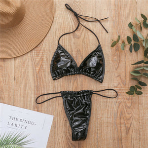 Bikini Sexy Triangle Adjust Swimwear Women Bathing Suit Hollow Out