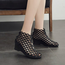 Load image into Gallery viewer, Bird Net Hallow Sandals Women Summer Plastic Jelly Shoes Wedges