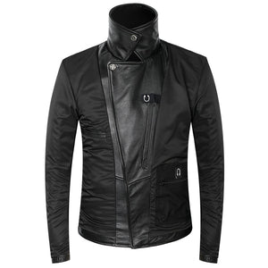 American Motorcycle Style Leather Jacket Men Natural Genuine