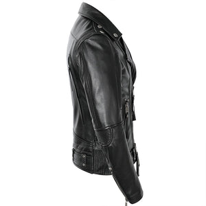 American Motorcycle Style Leather Jacket Men Natural Genuine