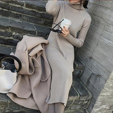 Load image into Gallery viewer, Knitted Bodycon Sweater Dress