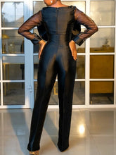 Load image into Gallery viewer, Black Evening Jumpsuit Sleeves