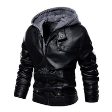 Load image into Gallery viewer, Men Fashion Clothing Hooded Motorcycle Jacket