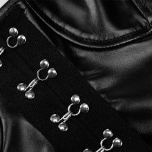 Load image into Gallery viewer, Black Punk PU Leather Camisole Crop Top Female Chic Wrap Breast Tank