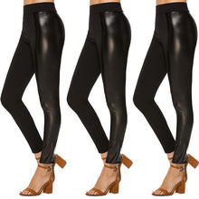 Load image into Gallery viewer, Black Summer PU Leather Pants Women High Waist Skinny Push Up Leggings