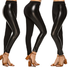 Load image into Gallery viewer, Black Summer PU Leather Pants Women High Waist Skinny Push Up Leggings