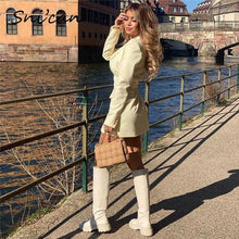 Load image into Gallery viewer, Blazer Dress Long Sleeve Solid Robe Women Fashion Spring Office - Sophornlilly