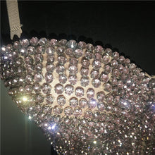 Load image into Gallery viewer, Bling Rhinestone Camis Sexy Spaghetti Strap Backless Low Neckline