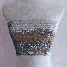 Load image into Gallery viewer, Bling Sequins Crop Tops Sexy Women Strapless Tube Top Stretchy Vest