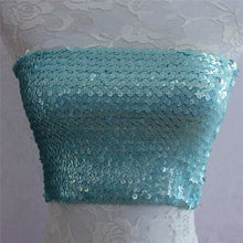 Load image into Gallery viewer, Bling Sequins Crop Tops Sexy Women Strapless Tube Top Stretchy Vest