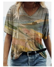 Load image into Gallery viewer, Blouse Shirt  Fashion Large Size Tops Women Casual V Neck Short