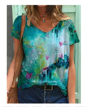 Load image into Gallery viewer, Blouse Shirt  Fashion Large Size Tops Women Casual V Neck Short