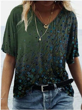 Load image into Gallery viewer, Blouse Shirt  Fashion Large Size Tops Women Casual V Neck Short