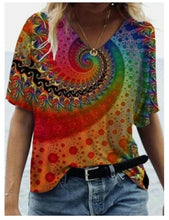 Load image into Gallery viewer, Blouse Shirt  Fashion Large Size Tops Women Casual V Neck Short
