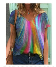 Load image into Gallery viewer, Blouse Shirt  Fashion Large Size Tops Women Casual V Neck Short