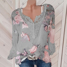 Load image into Gallery viewer, Long Sleeve V Neck Tops