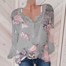 Load image into Gallery viewer, Long Sleeve V Neck Tops