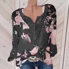 Load image into Gallery viewer, Long Sleeve V Neck Tops