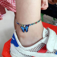 Load image into Gallery viewer, Bohemia Blue Butterfly Summer Beach Anklets for Women Cute Rhinestone