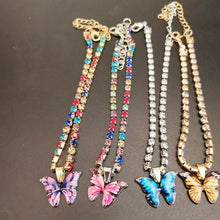 Load image into Gallery viewer, Bohemia Blue Butterfly Summer Beach Anklets for Women Cute Rhinestone