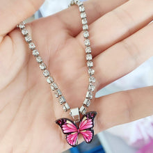 Load image into Gallery viewer, Bohemia Blue Butterfly Summer Beach Anklets for Women Cute Rhinestone
