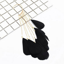 Load image into Gallery viewer, Bohemia Feather Earrings For Women Ethnic Style Charm Tassel Dangle