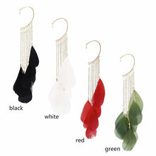 Load image into Gallery viewer, Bohemia Feather Earrings For Women Ethnic Style Charm Tassel Dangle