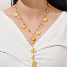 Load image into Gallery viewer, Bohemia Style Jewelry Gold Women Coin Tassel Pendant Necklace Pendant - Sophornlilly