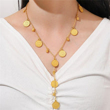 Load image into Gallery viewer, Bohemia Style Jewelry Gold Women Coin Tassel Pendant Necklace Pendant - Sophornlilly