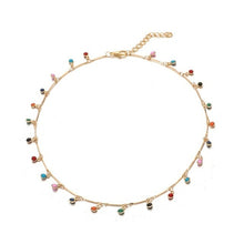Load image into Gallery viewer, Bohemian Gold Necklace for Women Charming Colorful Stone Chain - Sophornlilly