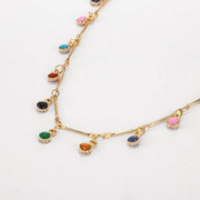 Load image into Gallery viewer, Bohemian Gold Necklace for Women Charming Colorful Stone Chain - Sophornlilly