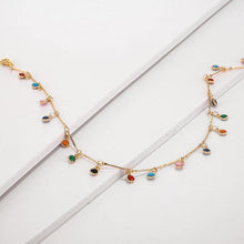 Load image into Gallery viewer, Bohemian Gold Necklace for Women Charming Colorful Stone Chain - Sophornlilly