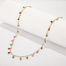 Load image into Gallery viewer, Bohemian Gold Necklace for Women Charming Colorful Stone Chain - Sophornlilly