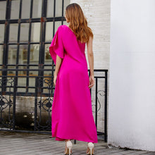 Load image into Gallery viewer, Bohemian Straight Solid Split Vintage Dress Elegant Empire Half Sleeve