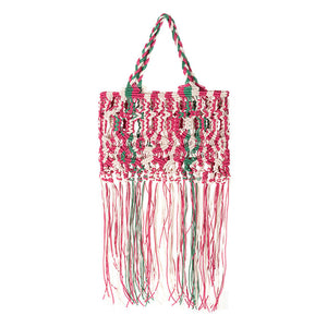 Bohemian Tassel Large Capacity Tote Design Hollow Rope Woven