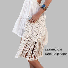 Load image into Gallery viewer, Bohemian Tassel Large Capacity Tote Design Hollow Rope Woven