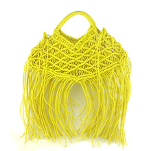 Load image into Gallery viewer, Bohemian Tassel Large Capacity Tote Design Hollow Rope Woven