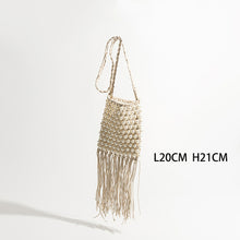 Load image into Gallery viewer, Bohemian Tassel Large Capacity Tote Design Hollow Rope Woven