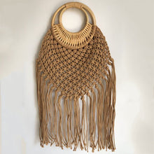 Load image into Gallery viewer, Bohemian Tassel Large Capacity Tote Design Hollow Rope Woven