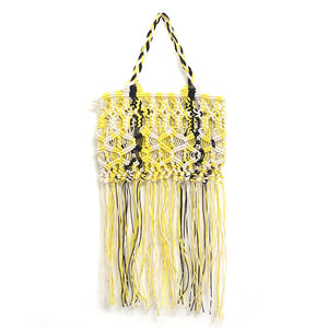 Bohemian Tassel Large Capacity Tote Design Hollow Rope Woven