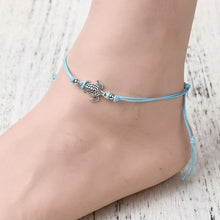 Load image into Gallery viewer, Boho Adjustable Anklet Antique Sea Turtle Animal Charm Beads Chain