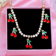 Load image into Gallery viewer, Boho Cherry Crystal Pendant Anklets For Women Gold Silver Color Luxury