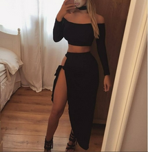 Load image into Gallery viewer, Boho Dress Long Sleeve Sexy Slim Fitting Two piece