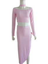 Load image into Gallery viewer, Boho Dress Long Sleeve Sexy Slim Fitting Two piece