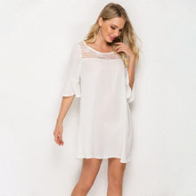 Load image into Gallery viewer, Boho Floral Print Ruffles Women Dress Summer Sexy O Neck Short