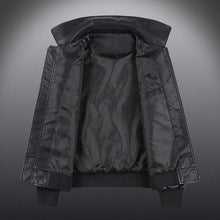 Load image into Gallery viewer, Bomber Jacket Men Indian Pattern Embroidered Faux Leather