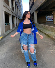Load image into Gallery viewer, Fashion Loose Ripped Hole Straight Denim Pants