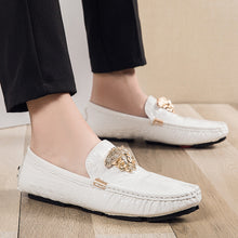 Load image into Gallery viewer, Casual Shoes High Quality Men's Leather Shoes Snake Pea Shoes